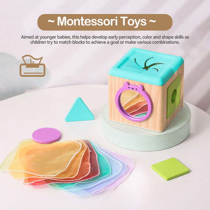 Board Game Nature - Montessori magiczne pudełko na chusteczki, zabawki