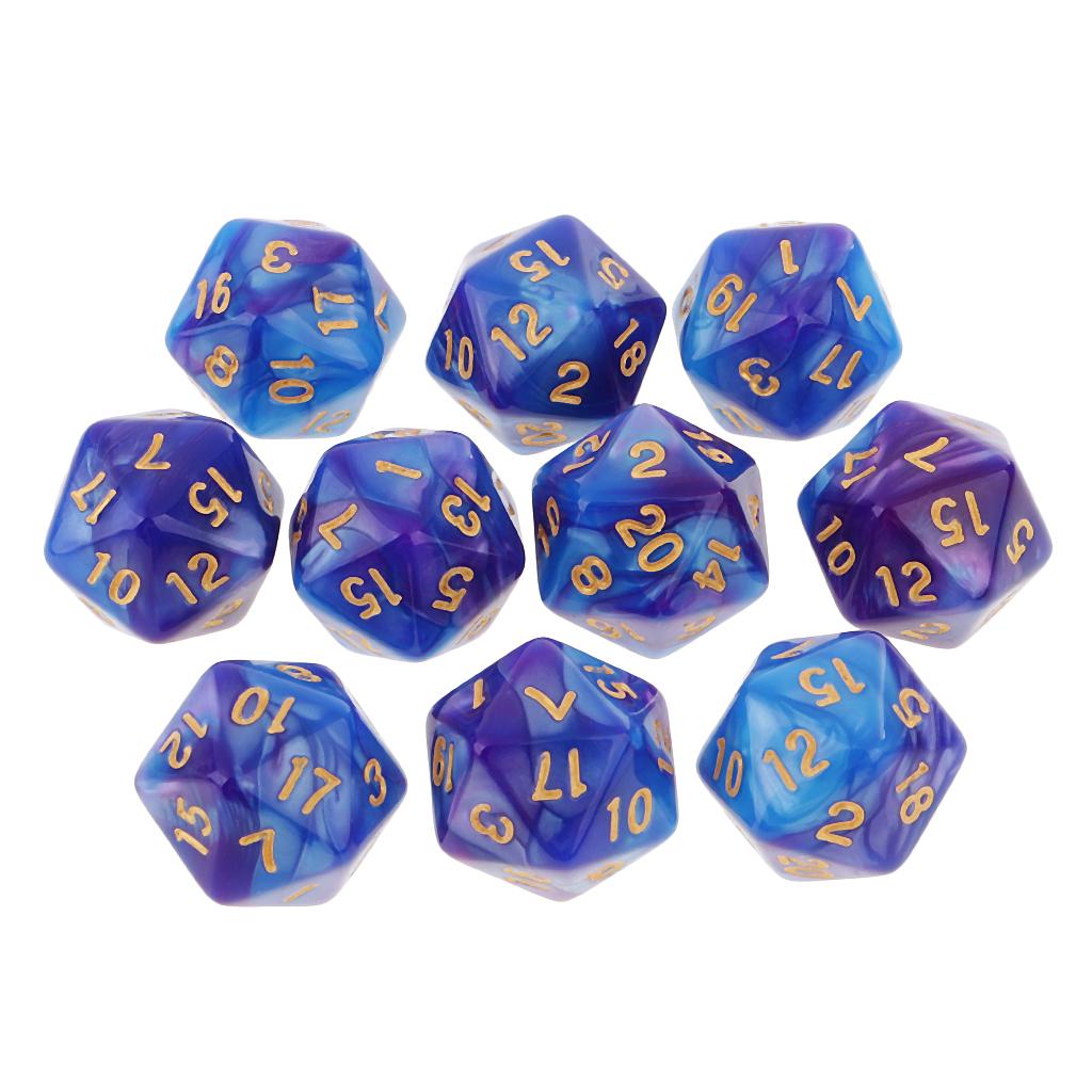 Board Game Electronic Table - 10 sztuk wielościenne 20-stronne kostki D20